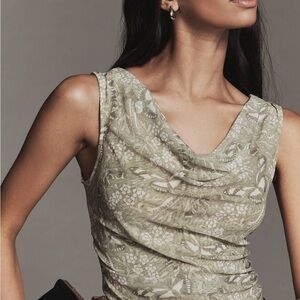 Anthro Sloane Cowl-Neck Tank Top